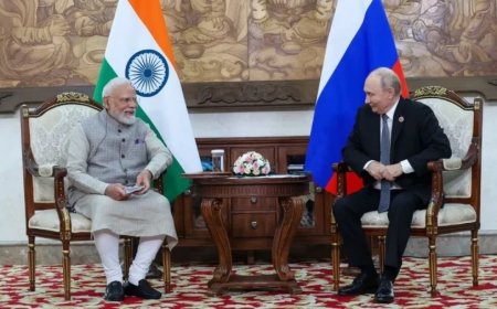 किर्गिजस्तान में पीएम मोदी ने राष्ट्रपति पुतिन से की मुलाकात: कहा युद्ध बहुत हुआ अब शांति की ओर बढ़ें