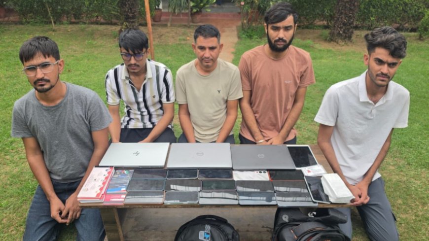 जयपुर में फर्जी गेमिंग कॉल सेंटर का भंडाफोड़, 1 करोड़ की ठगी में 5 गिरफ्तार