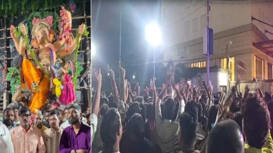 मुंबई गणपति आगमन यात्रा में बवाल प्रतिमा पर अंडे फेंकने के आरोप के बाद तनाव