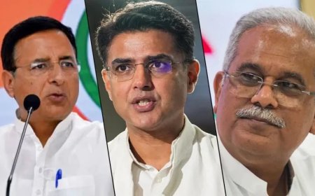 कांग्रेस का बड़ा फेरबदल: सचिन पायलट को पंजाब और सुरजेवाला को गुजरात की कमान