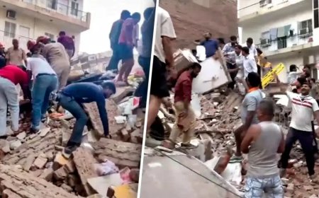 दिल्ली सत्य निकेतन हादसा: चार मंजिला पीजी इमारत गिरी, एक की मौत और कई घायल