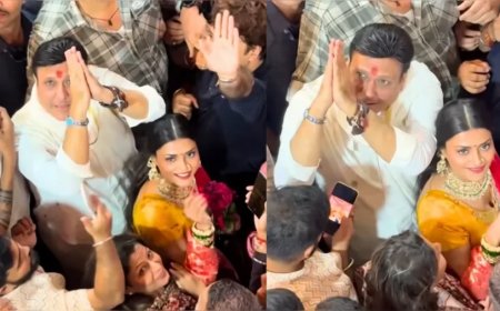 गोविंदा रानी स्वर्णकार के साथ पहुंचे लालबागचा राजा, पत्नी सुनीता ने लगाए चीटिंग के आरोप