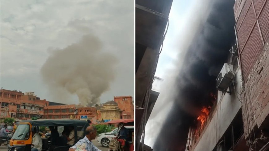 जयपुर अग्निकांड: पुरोहित जी का कटला में भीषण आग, 20 से ज्यादा दुकानें जलकर खाक