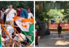 इंडिया ब्लॉक विरोध प्रदर्शन: सौरव दास और आशुतोष रांका हिरासत में, राहुल गांधी ने सांसदों को चाय पर बुलाया