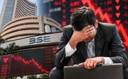 शेयर बाजार में हाहाकार: सेंसेक्स 72000 के नीचे फिसला, निवेशकों के 6 लाख करोड़ डूबे