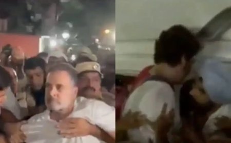 दिल्ली पुलिस ने राहुल और प्रियंका गांधी को लिया हिरासत में, चुनाव आयोग के खिलाफ प्रदर्शन पर भारी हंगामा